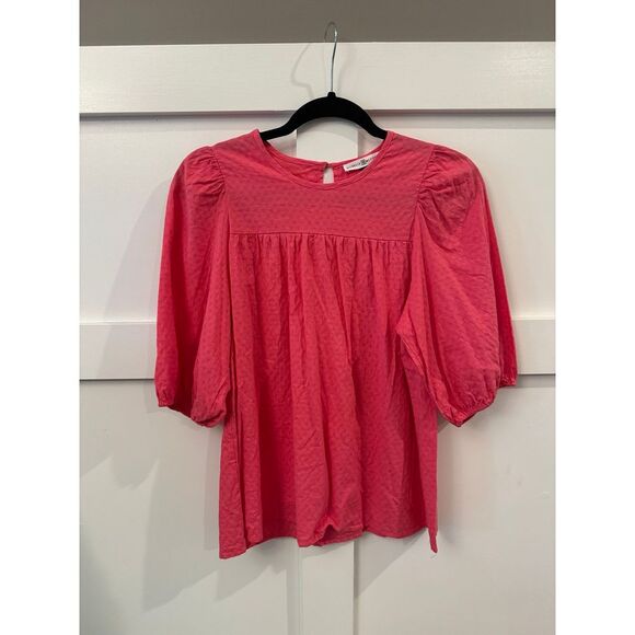 Tops - Michelle McDowell pink blouse size medium EUC